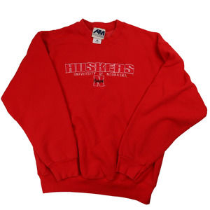 Vintage University of Nebraska Huskers Embroidered Spellout Sweatshirt